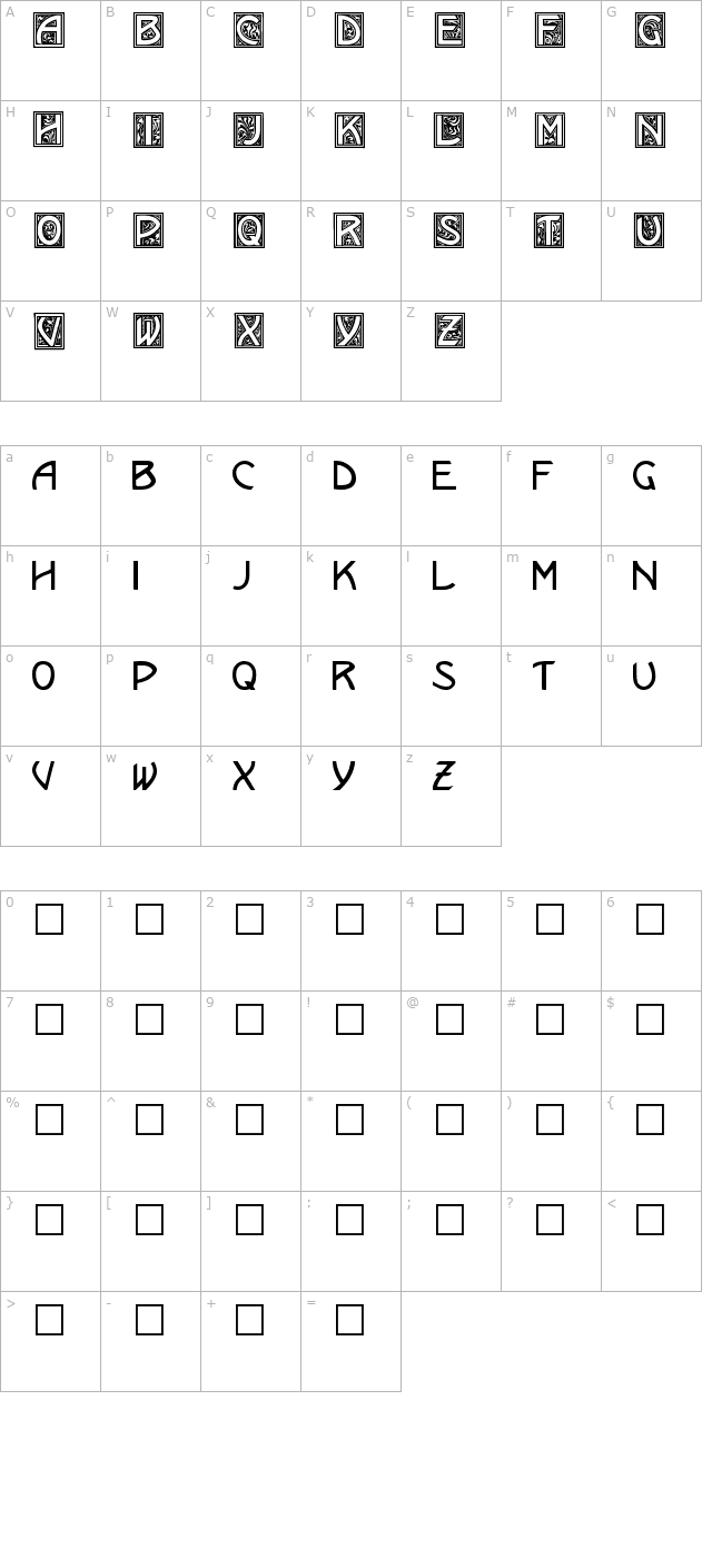 pt-letterbook character map