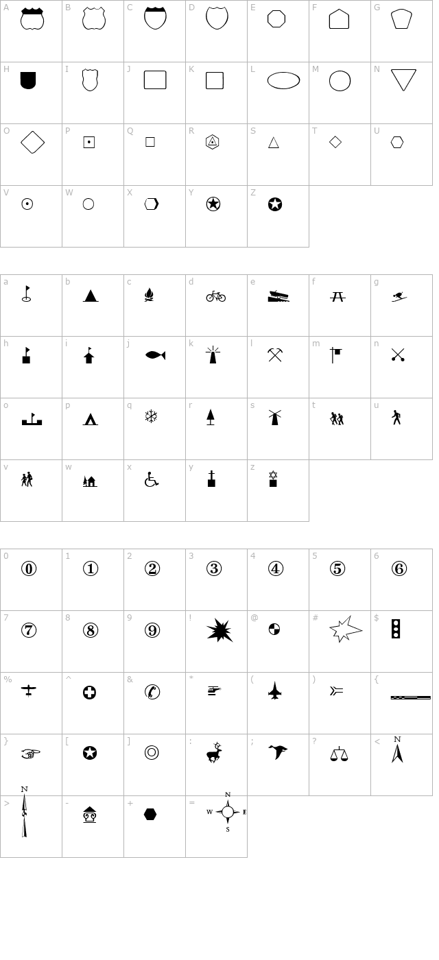 PT Mapmaker character map