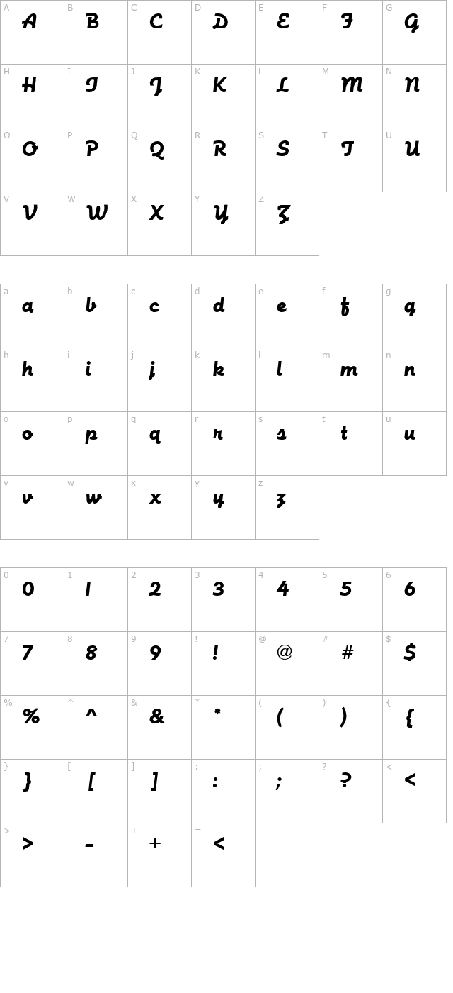 PT Smooth character map