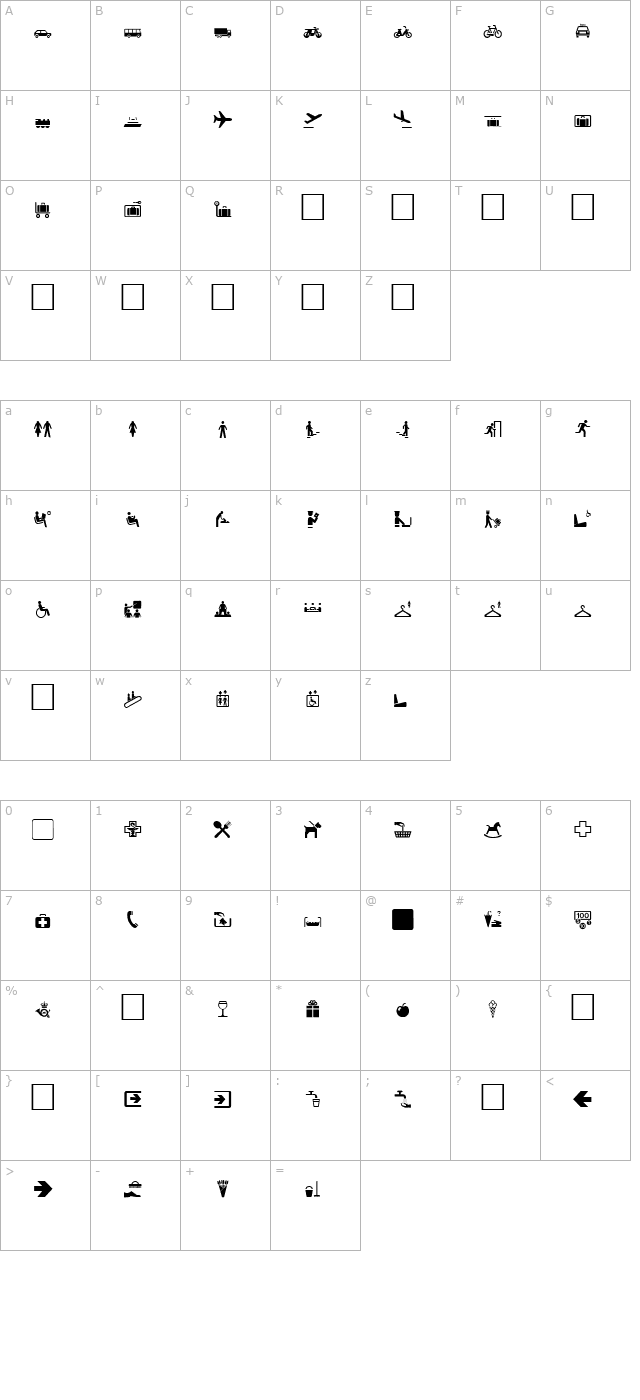 pt-unisyms character map