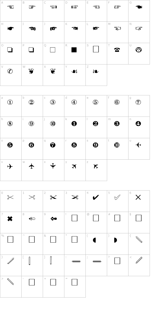 pt-whatsits character map