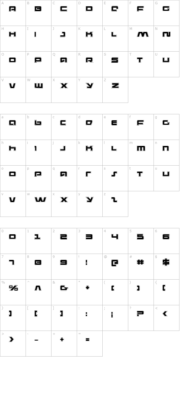 Pulse Rifle Academy character map