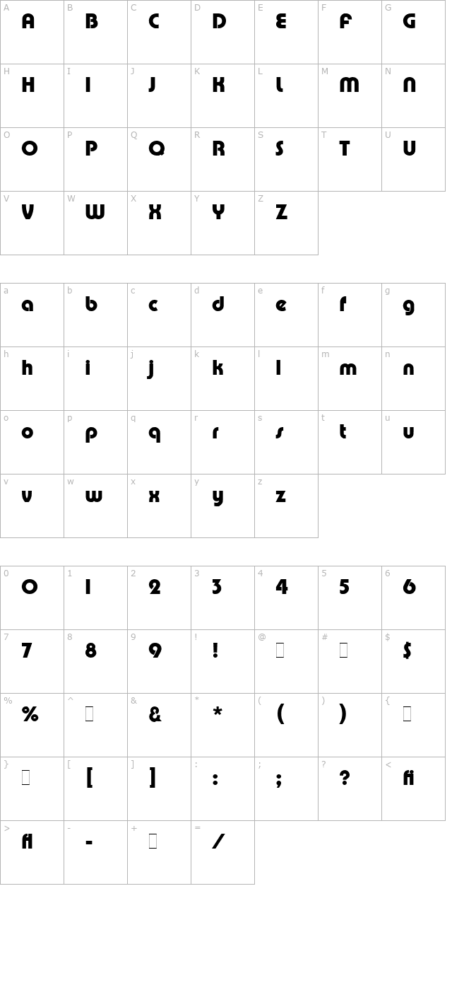 pump-demi-bold-let-plain10 character map