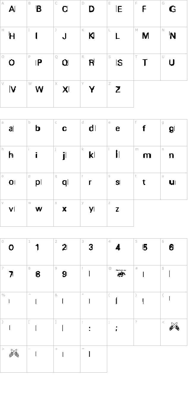 Purge character map