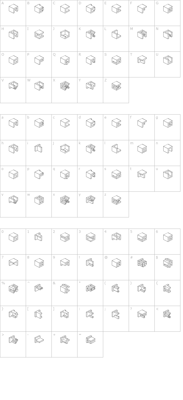 Qbicle 2 BRK character map