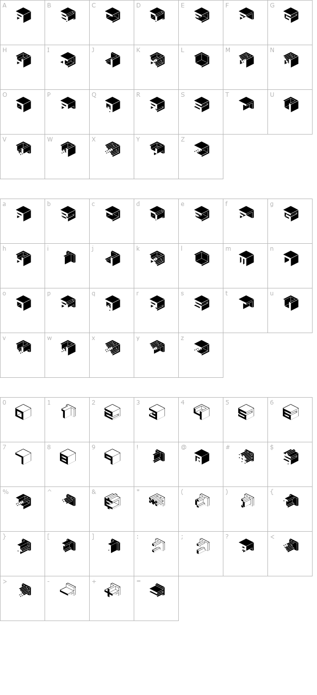 Qbicle1BRKMKinv character map