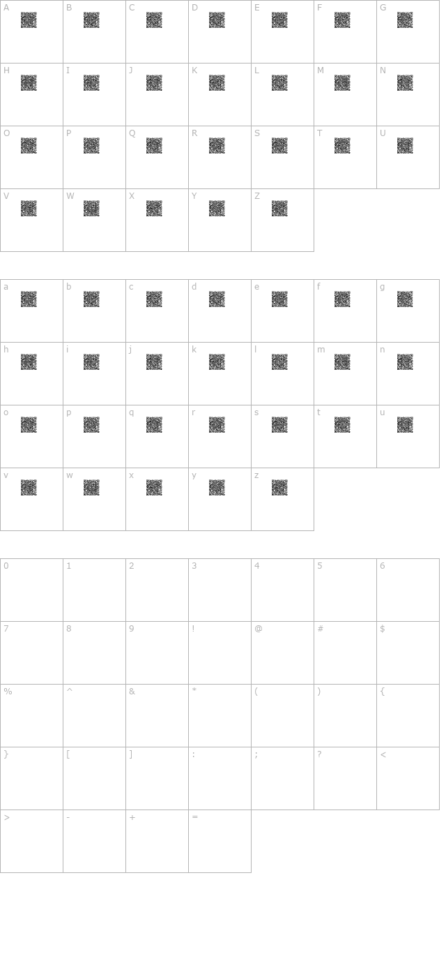 qrcodex character map