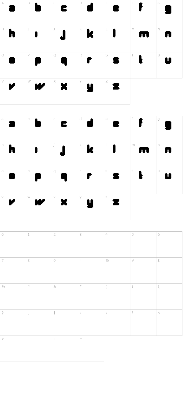 quad-black character map