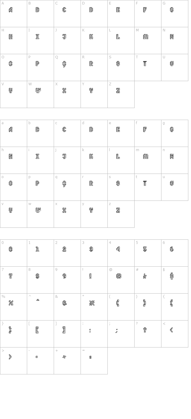 quad-eq character map