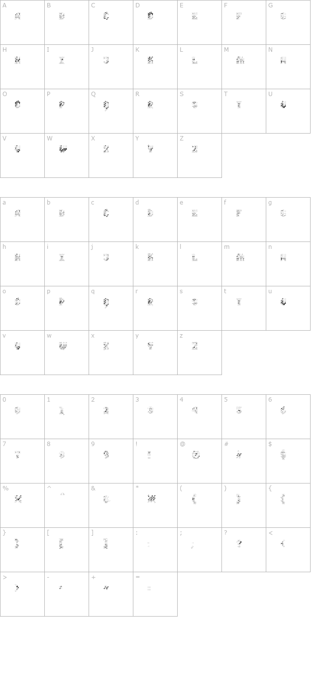 QuadChannelTwo character map