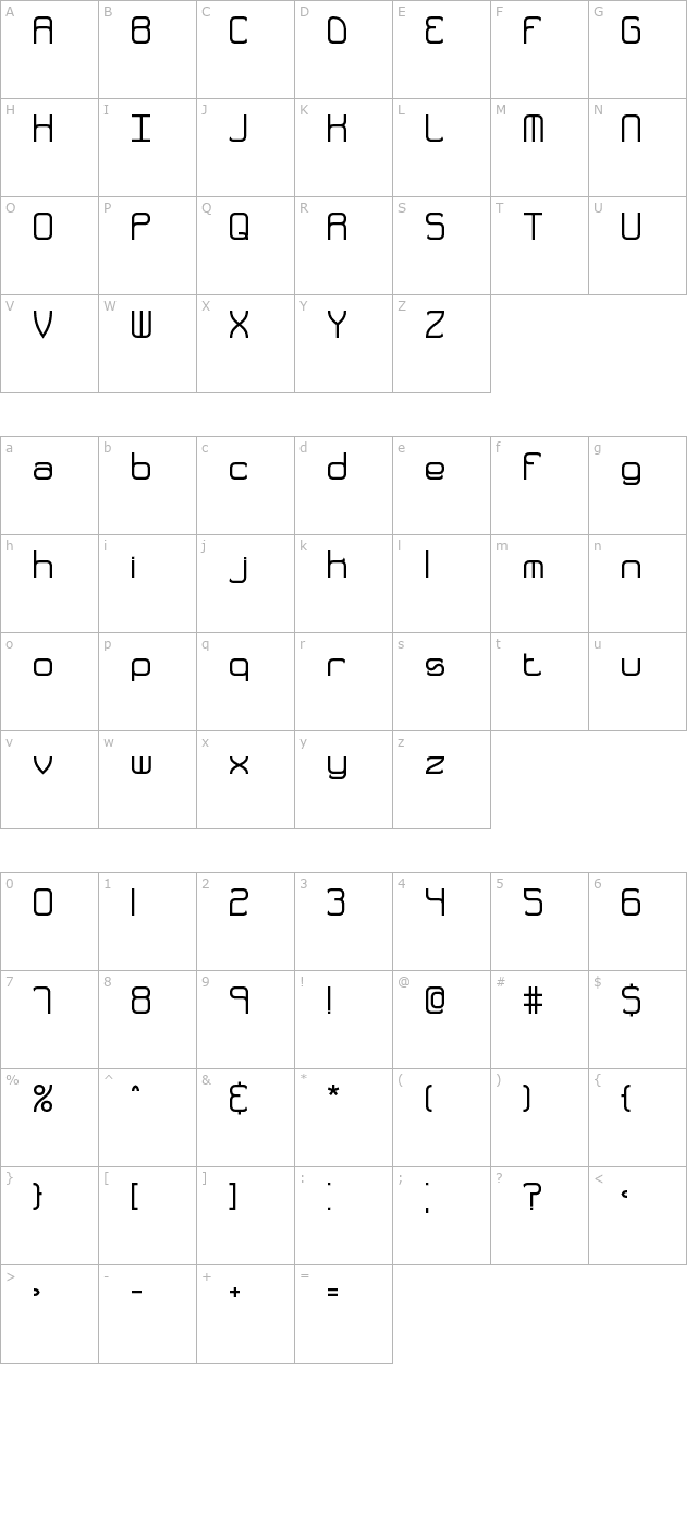 quarterly-thick-brk character map