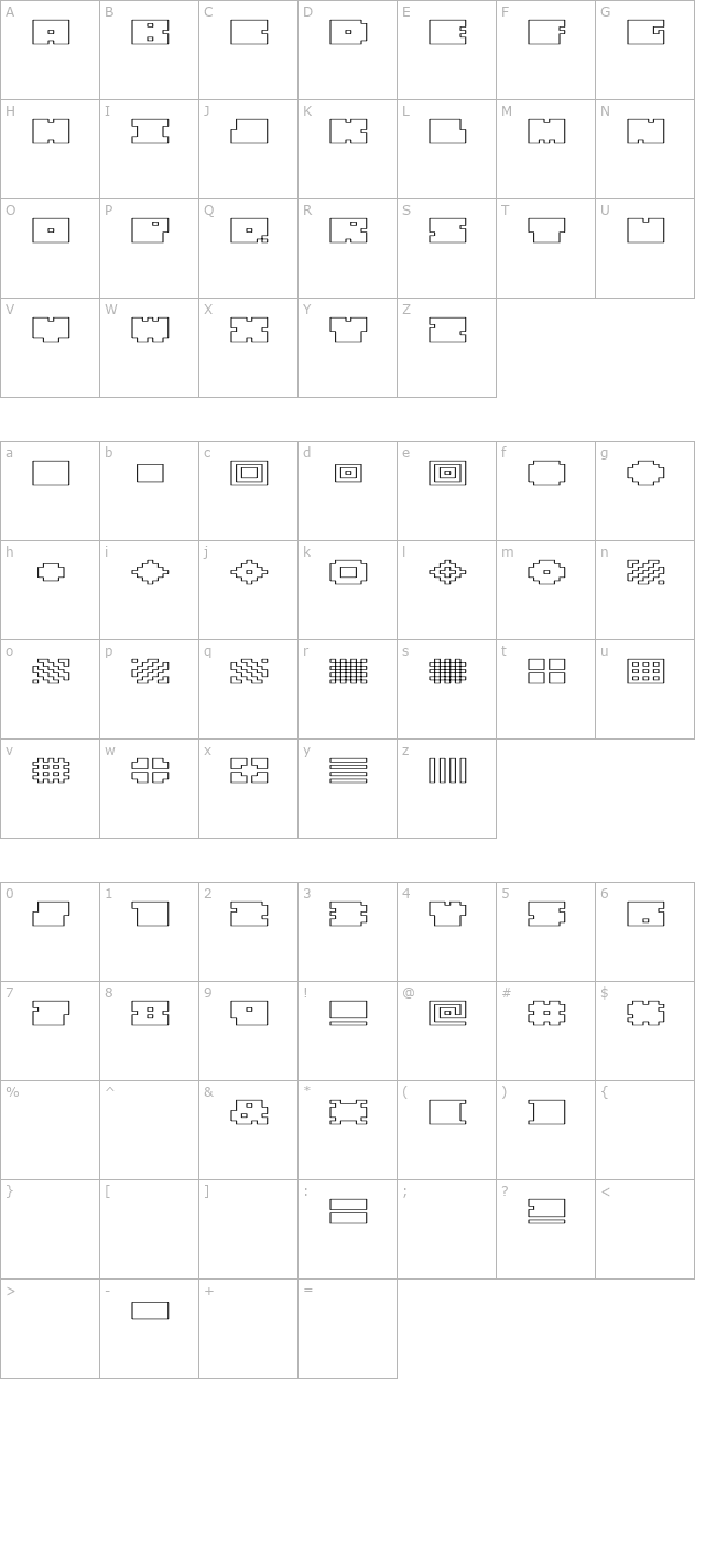 qube-hollow-wide character map