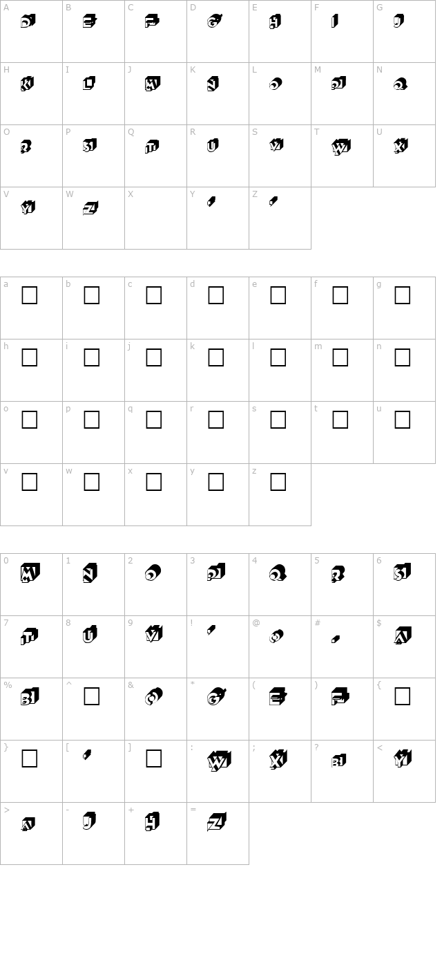 qubist character map