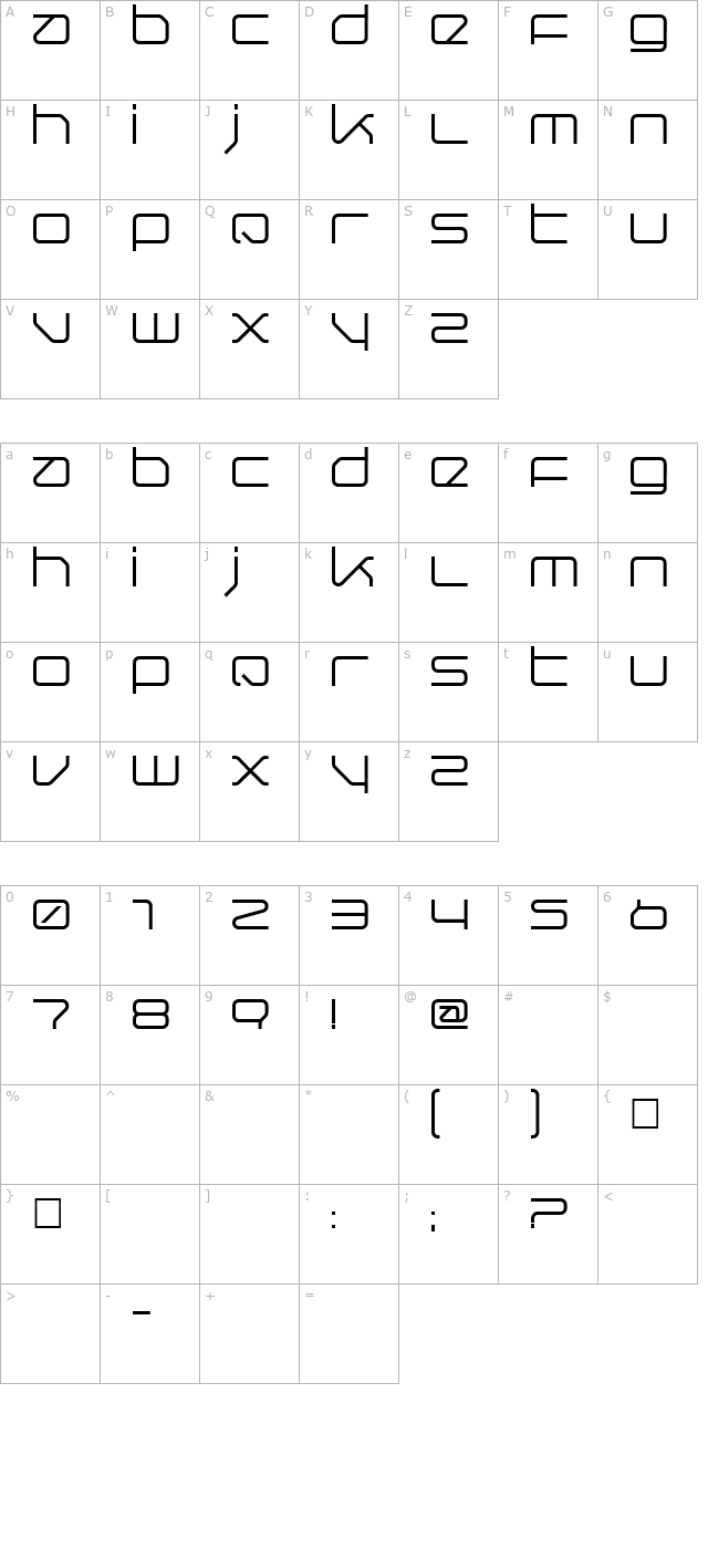 querround character map