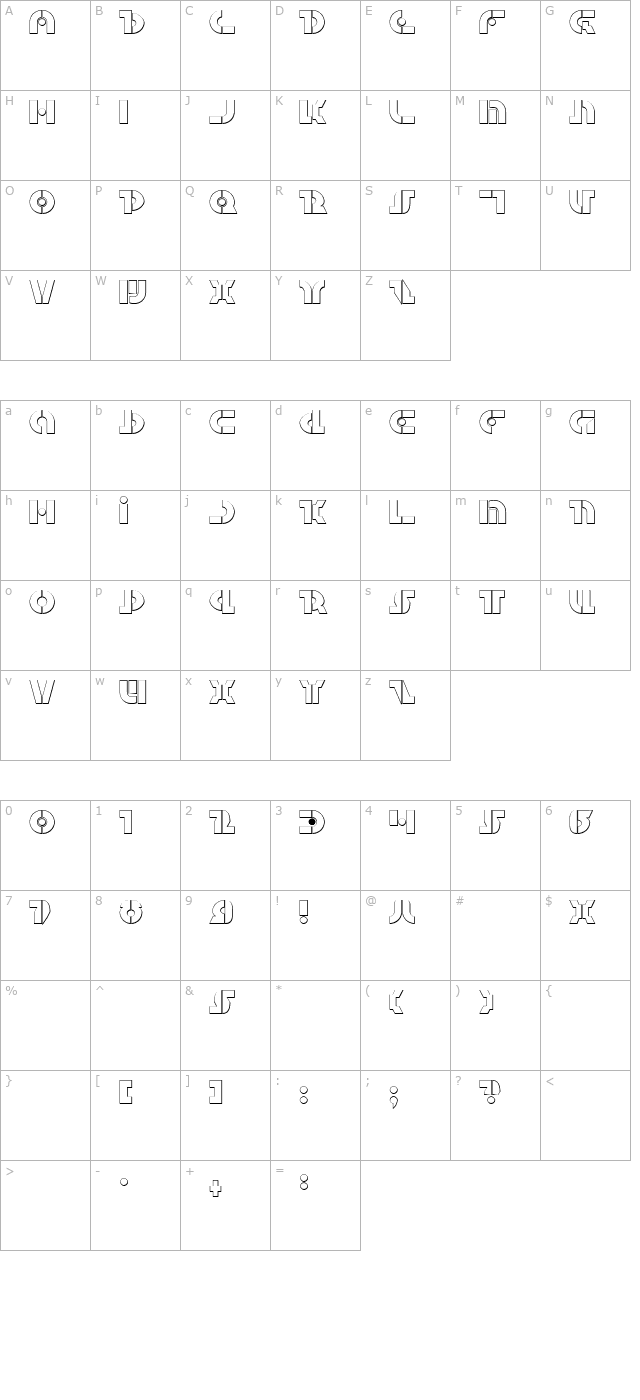 Questlok Shadow character map