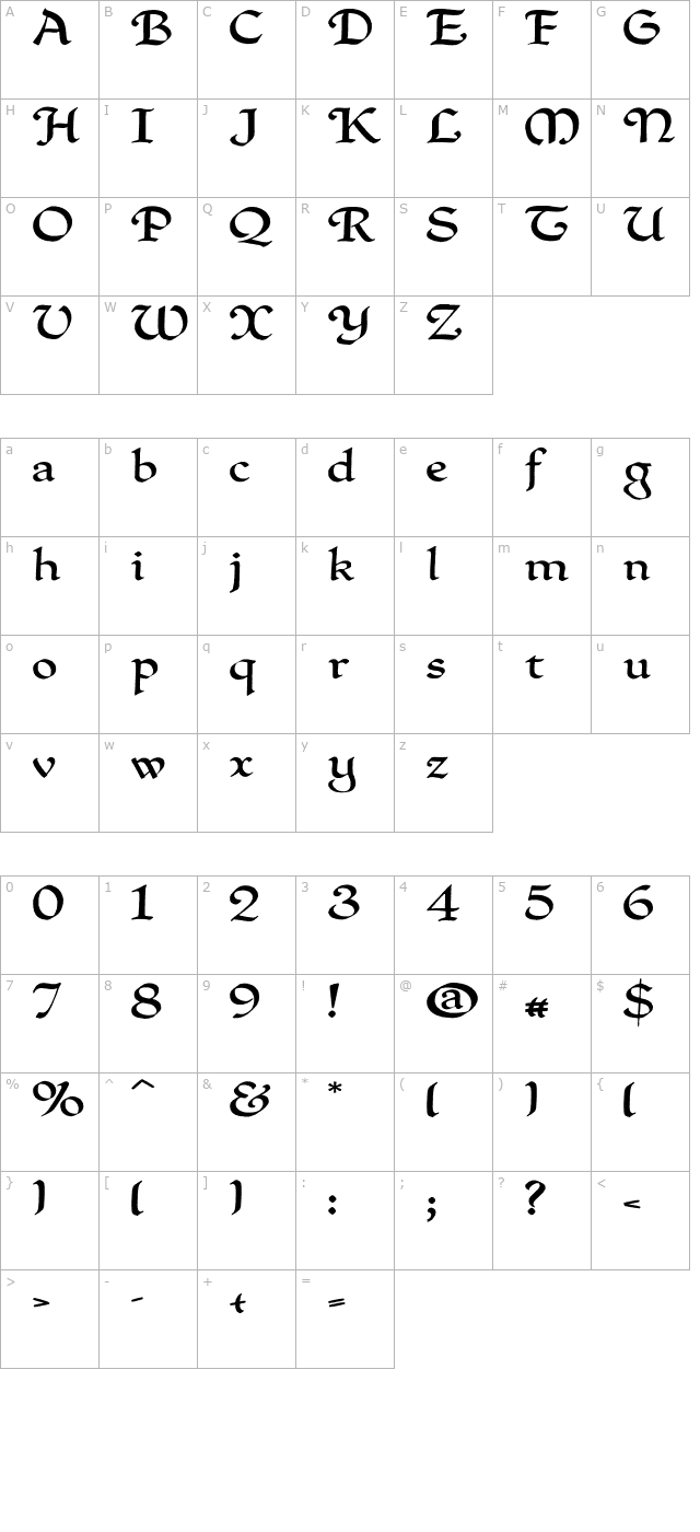 quillperpendicularwide character map