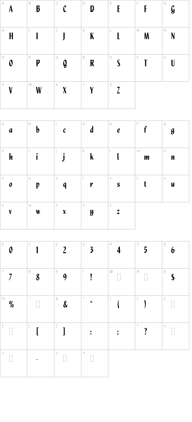 quixleyplain character map