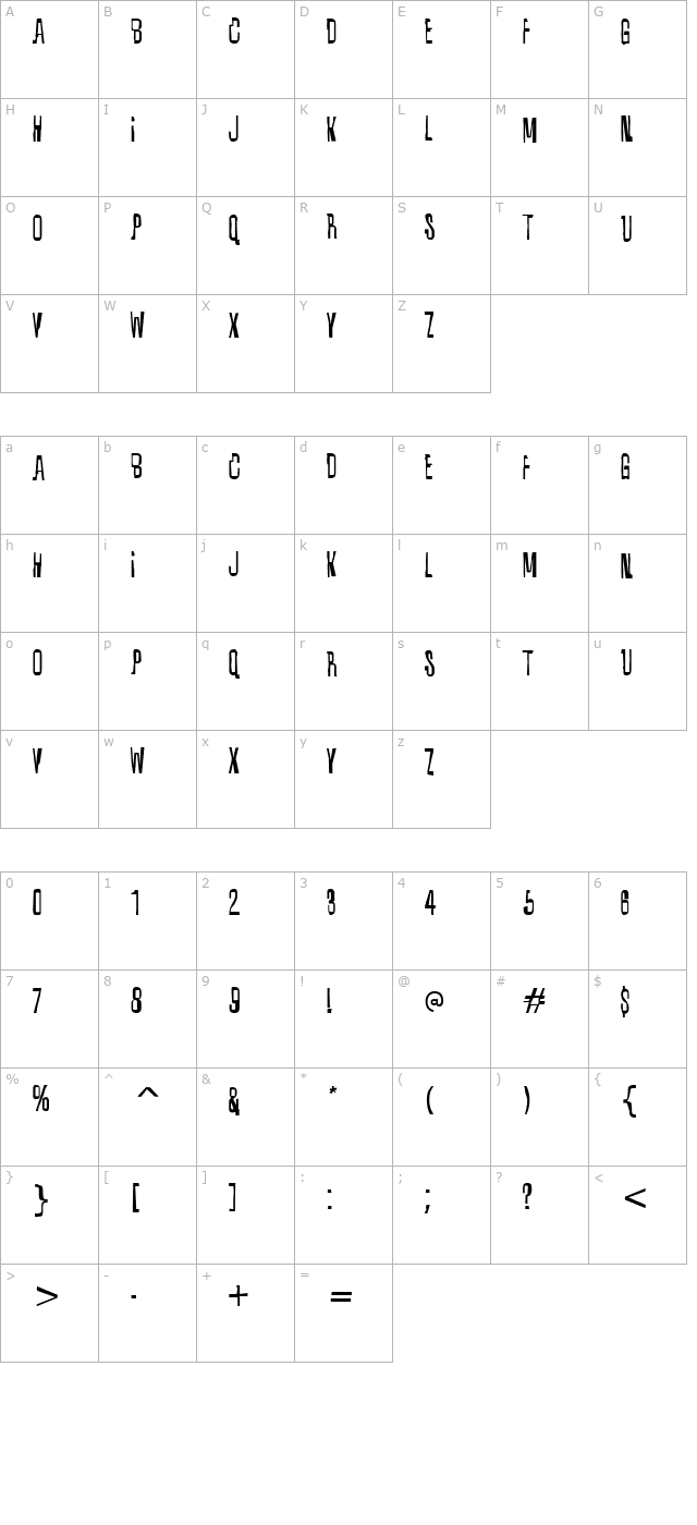 quixotic character map