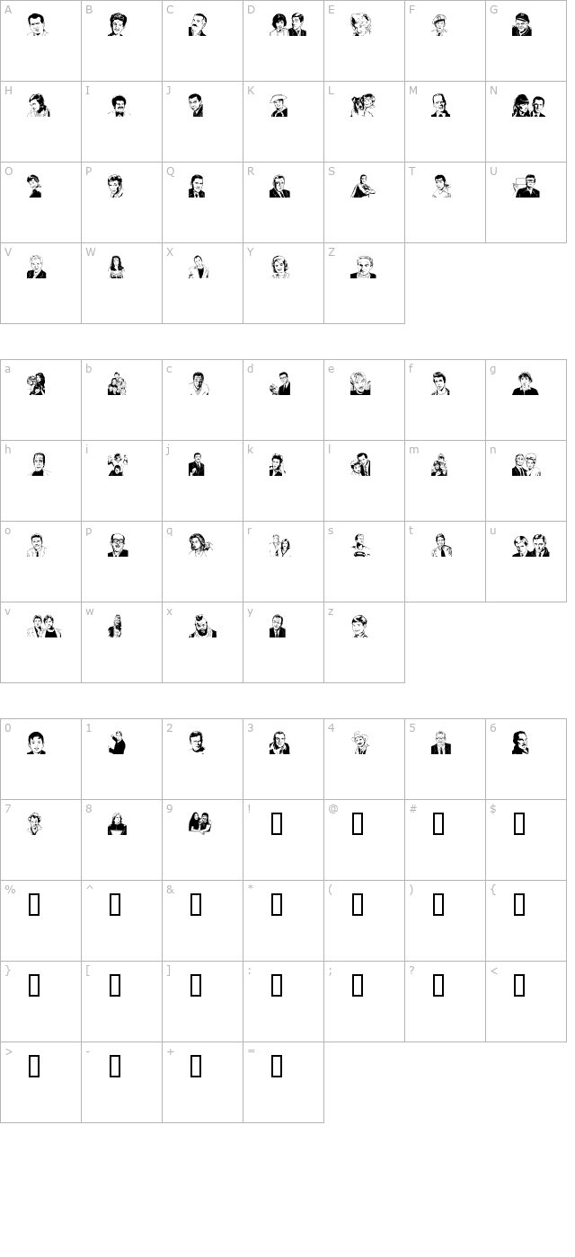 quotidian character map