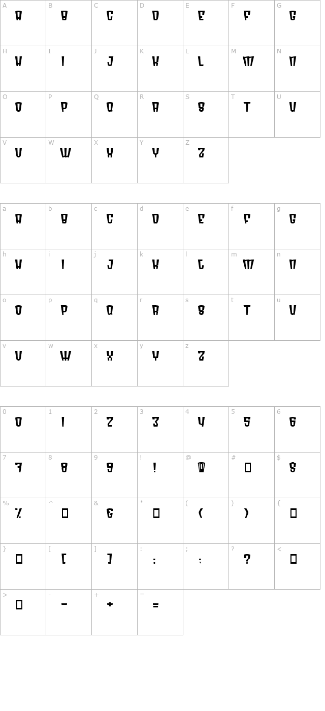 Radonator Monster Normal character map