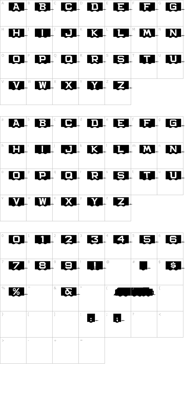 Rail Cars JL character map