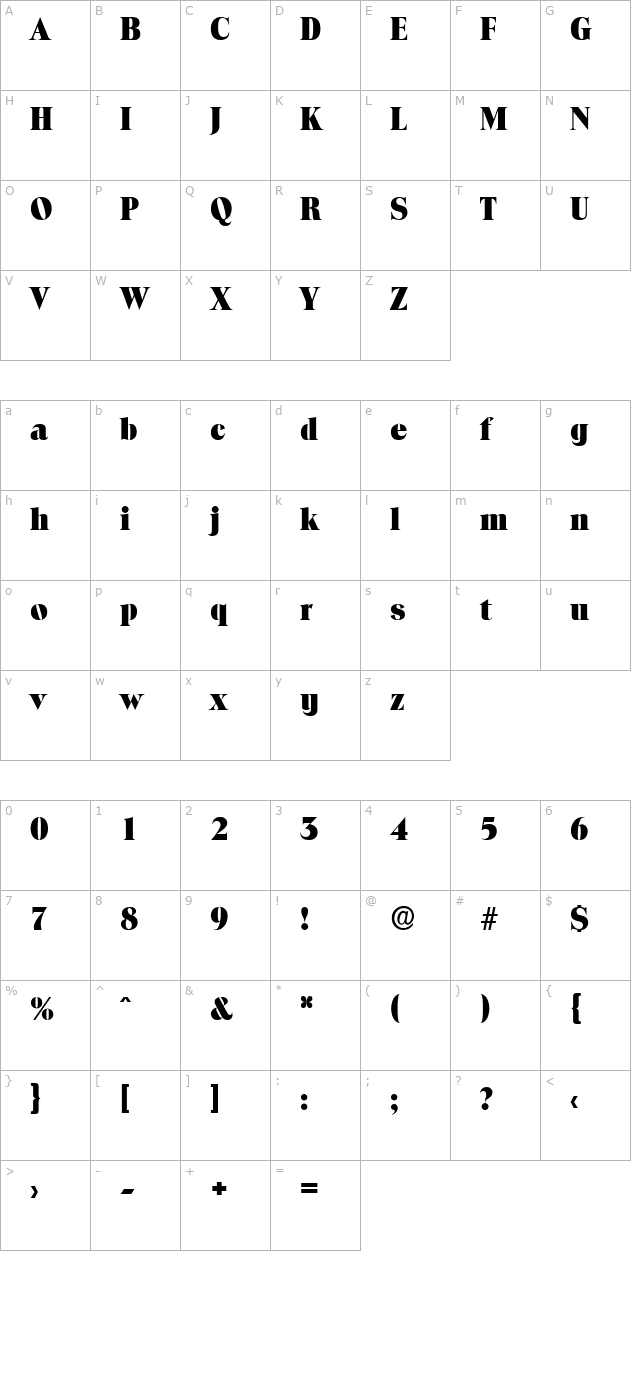 RalphBecker-Heavy character map