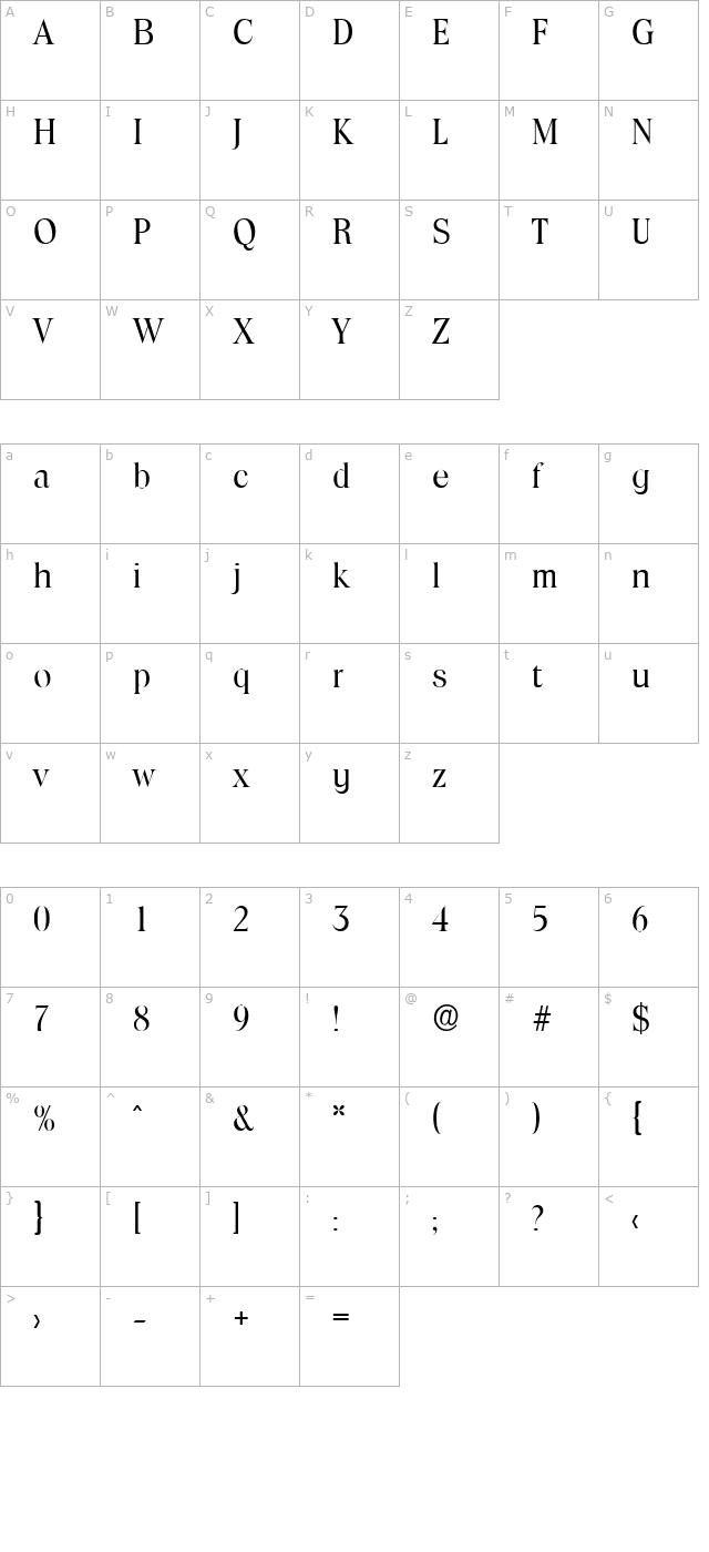 RalphBecker character map