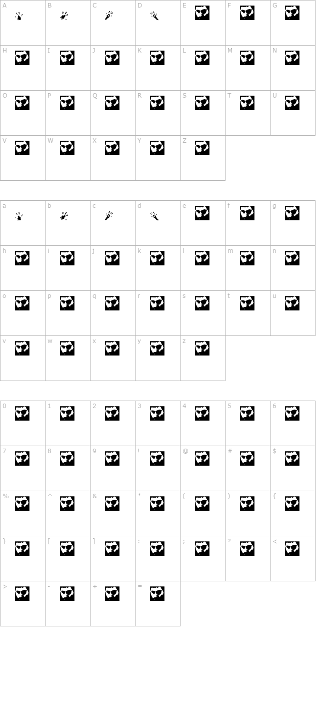 rat-paws character map