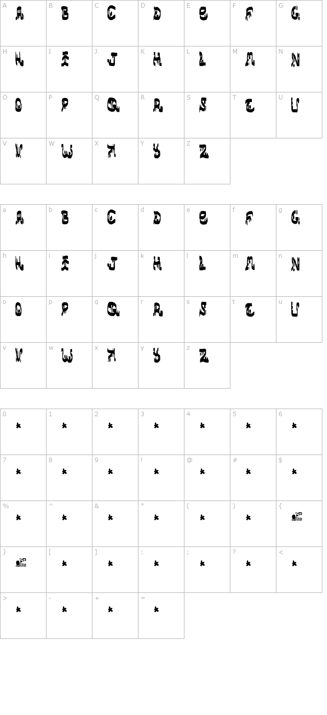 rathole. character map