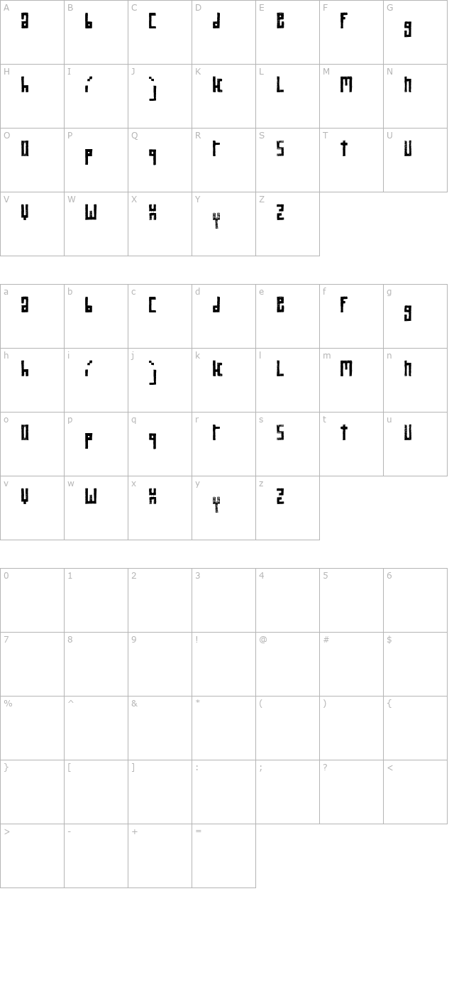 rawstreetwall character map