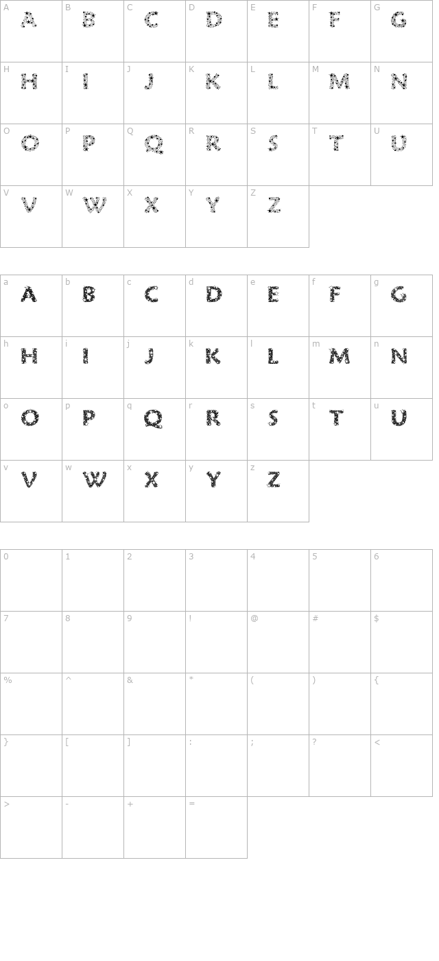 razzle-dazzle character map