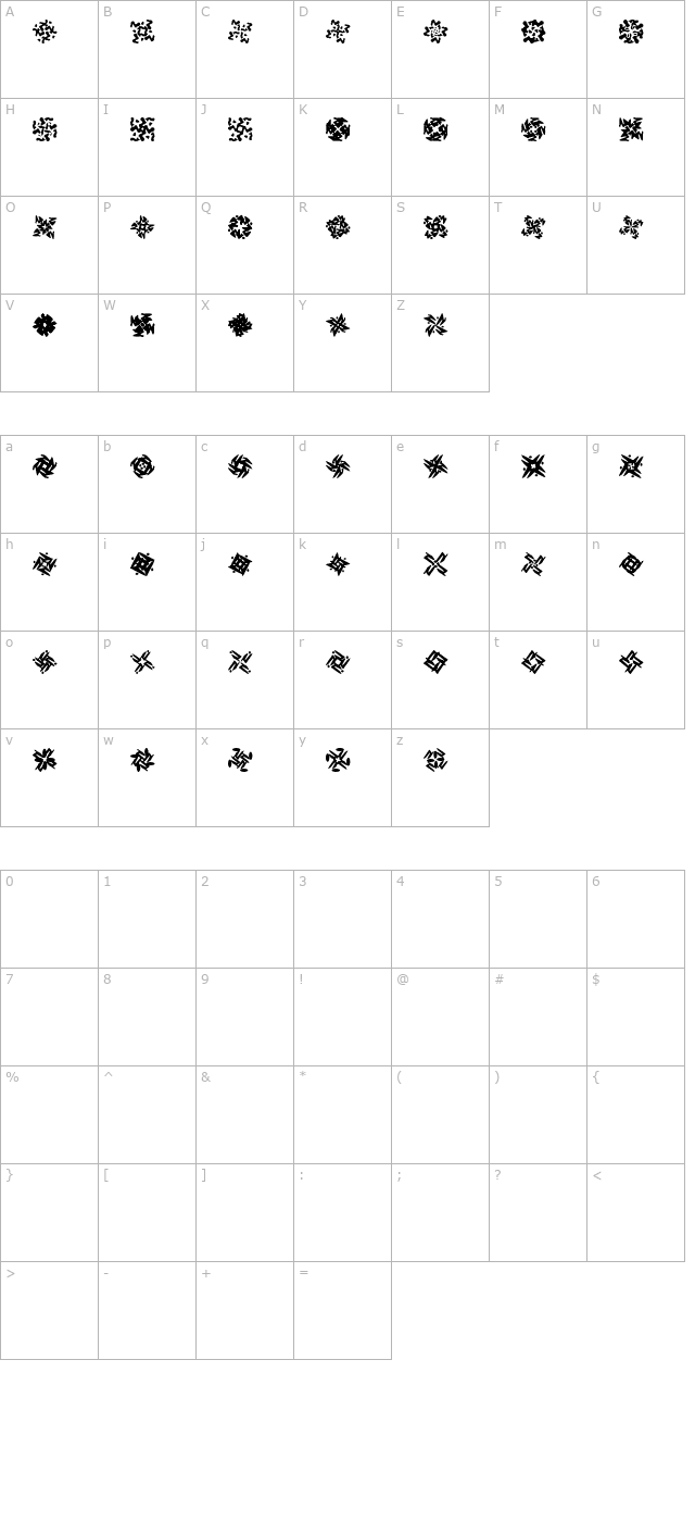 Reboot1 character map