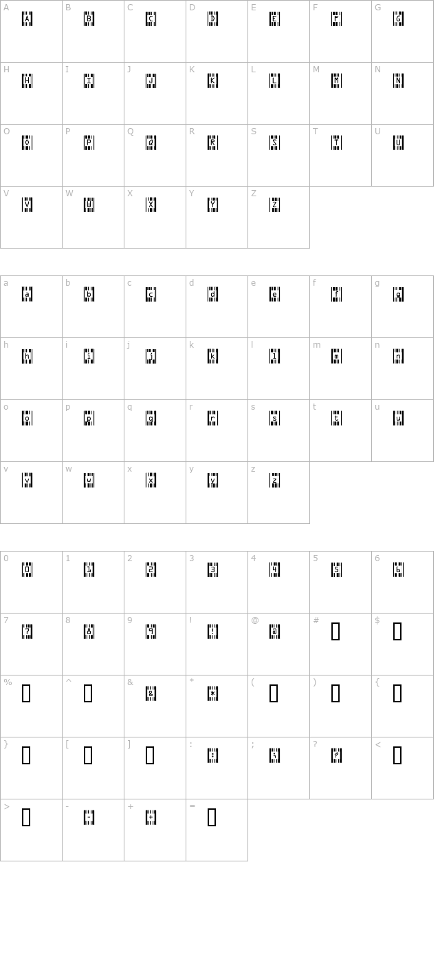 recognition-nekkid character map