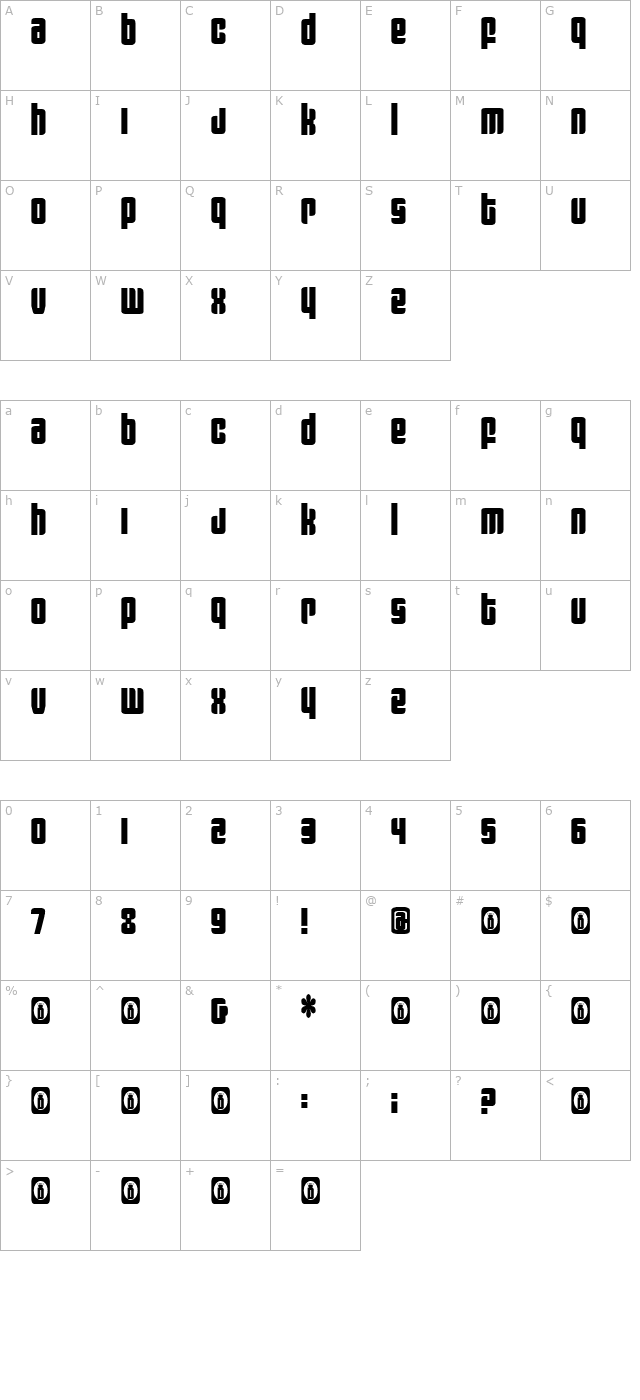 Reconnez character map