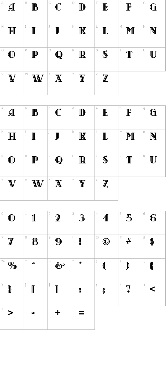 redstarlinenf character map