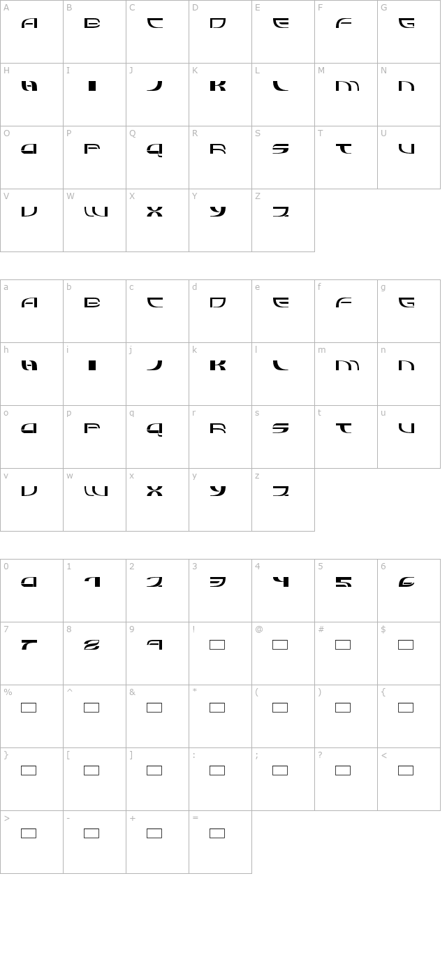 Refluxed character map