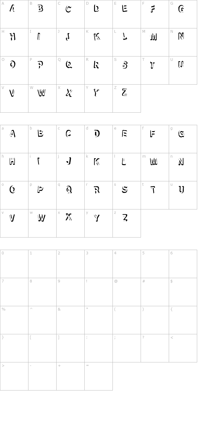 Refrigeration character map