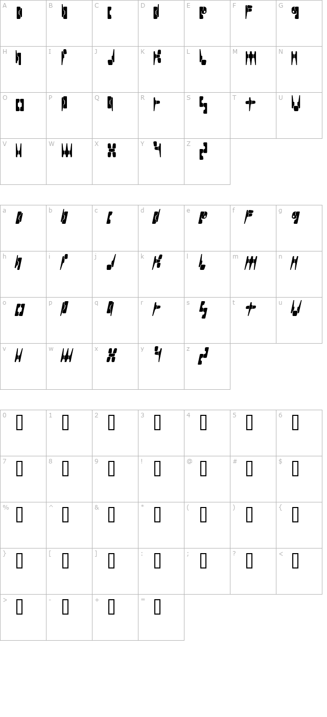 reningsverk character map