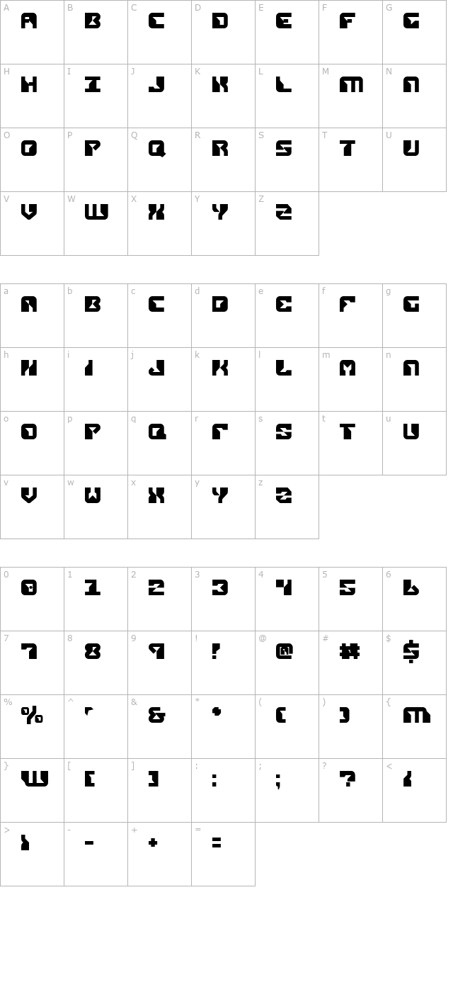 Replicant character map