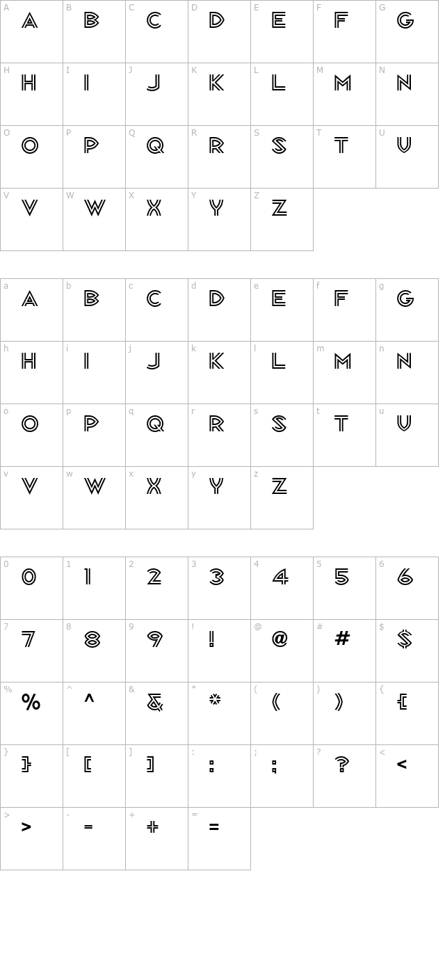 Republik Sans ICG 03 Alt character map