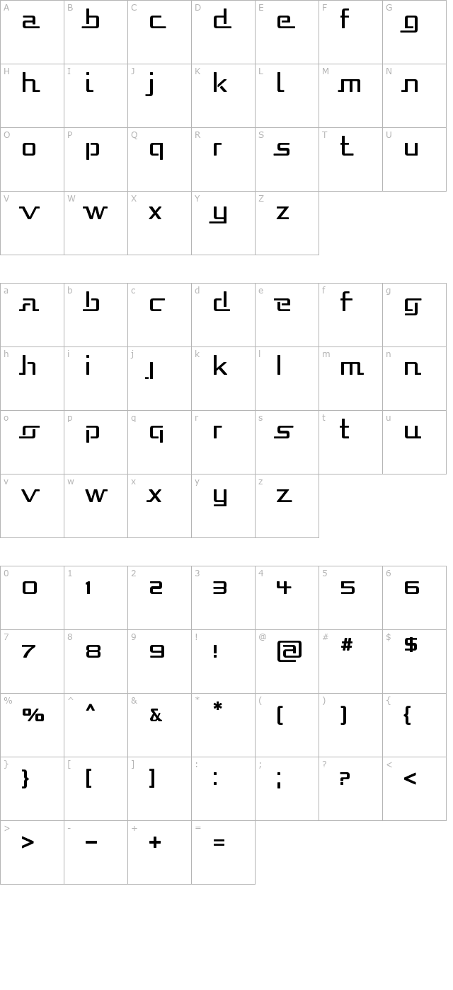 republika character map