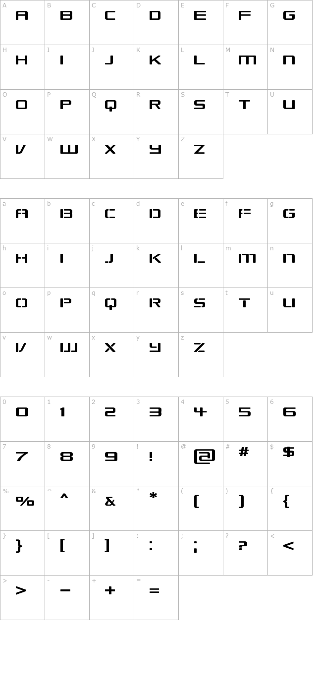 republikaps-exp character map