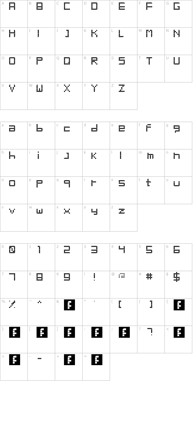 retro-party character map