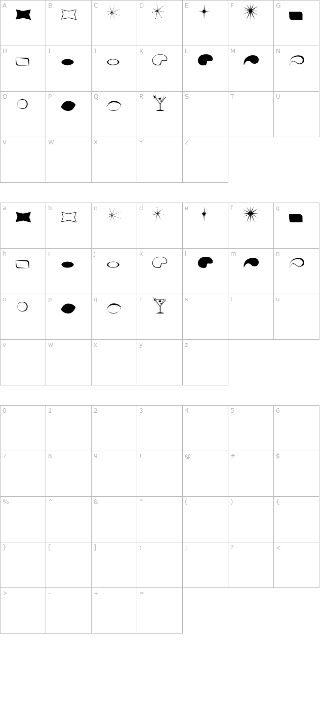 Retrobats character map