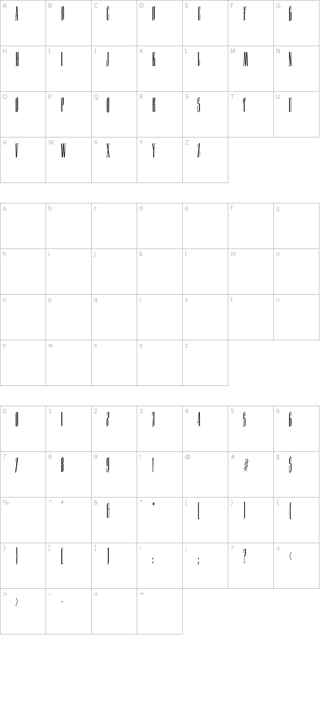 RevolutionNormal character map