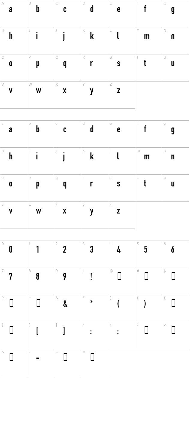 Reznor Downward Spiral character map