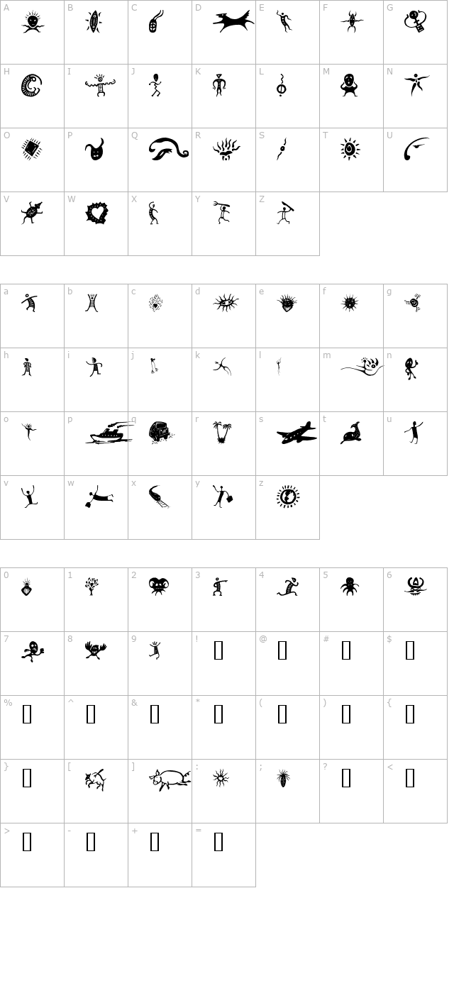 Rhodkhil Piqnik character map