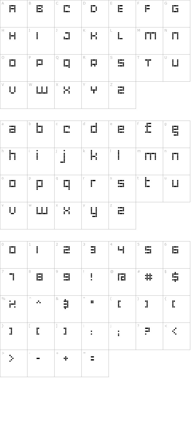 riblahbold character map