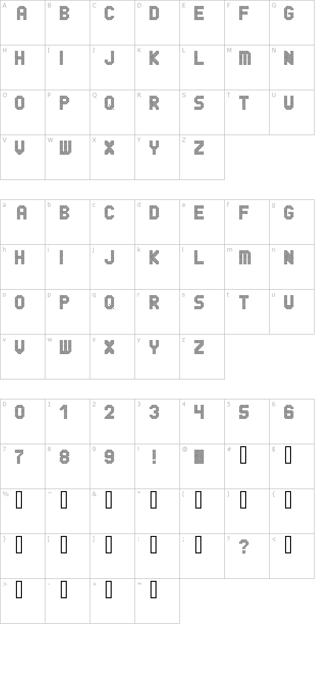 Ride the Fader character map