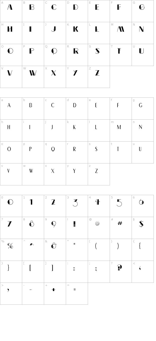 rightbankflf character map